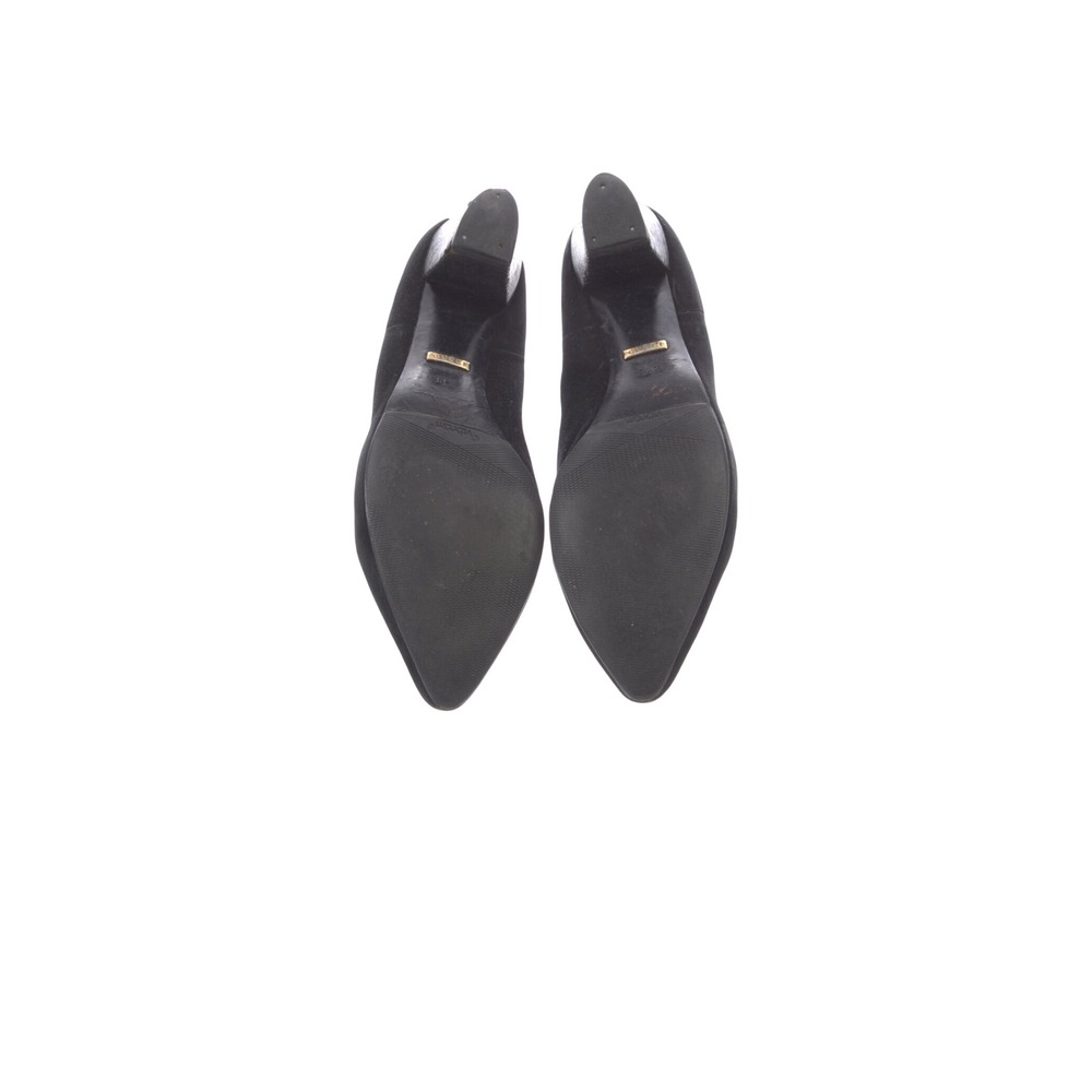Gucci Suede Chelsea Boots Womens 8.5 Black Good Block Heel Pointed Toe Ankle - Picture 6 of 6